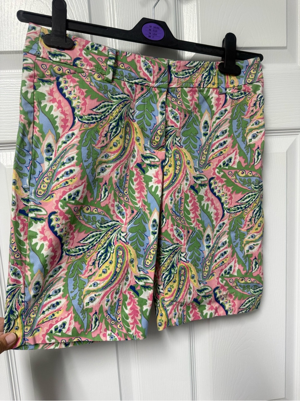 Talbots Pink, Green and Blue Paisley-Print Shorts